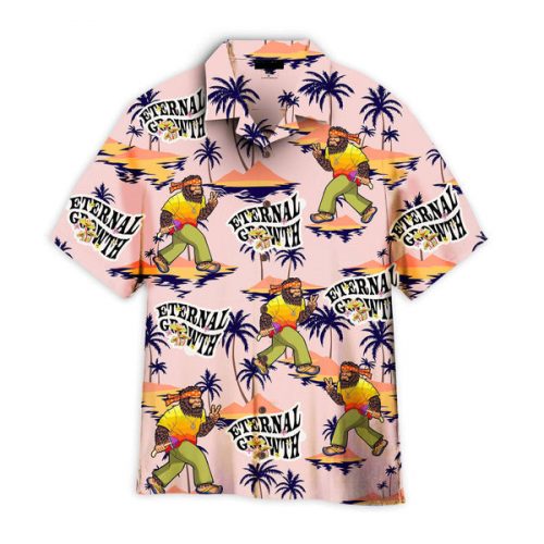 Bigfoot Hippie Eternal Growth Pink Hawaiian Shirt – Aloha Shirt for Men & Women
