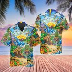 Sunny Village Beach Skull Hawaiian Shirt Skull & Viking 3D  Clothing