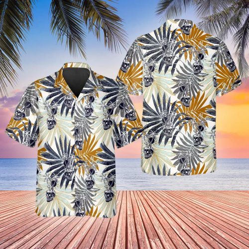 Vintage Cool Skull Hawaiian Shirt Skull Aloha Shirt Gift For Men Women