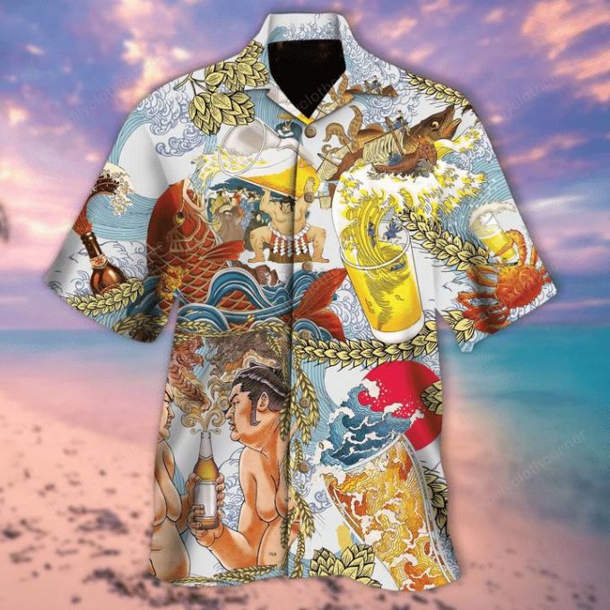 Wavy Beer Life Hawaiian Shirt – Perfect Aloha Summer Gift for Beer Lovers