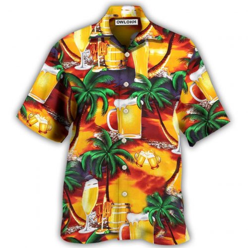 Discover Paradise with our Tropical Hawaiian Shirt - Perfect for Beer Lovers!