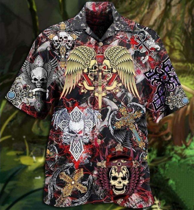 Skull Loves Key Hawaiian Shirt Aloha Summer Gift For Men Women