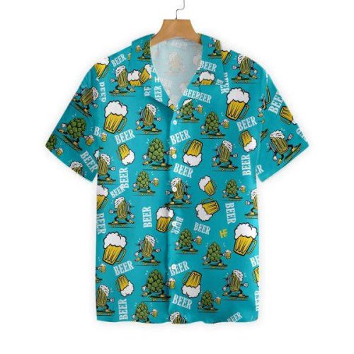 Beer Lover Gift: Funny Beer Hawaiian Shirt for Men & Women Perfect Beach Attire