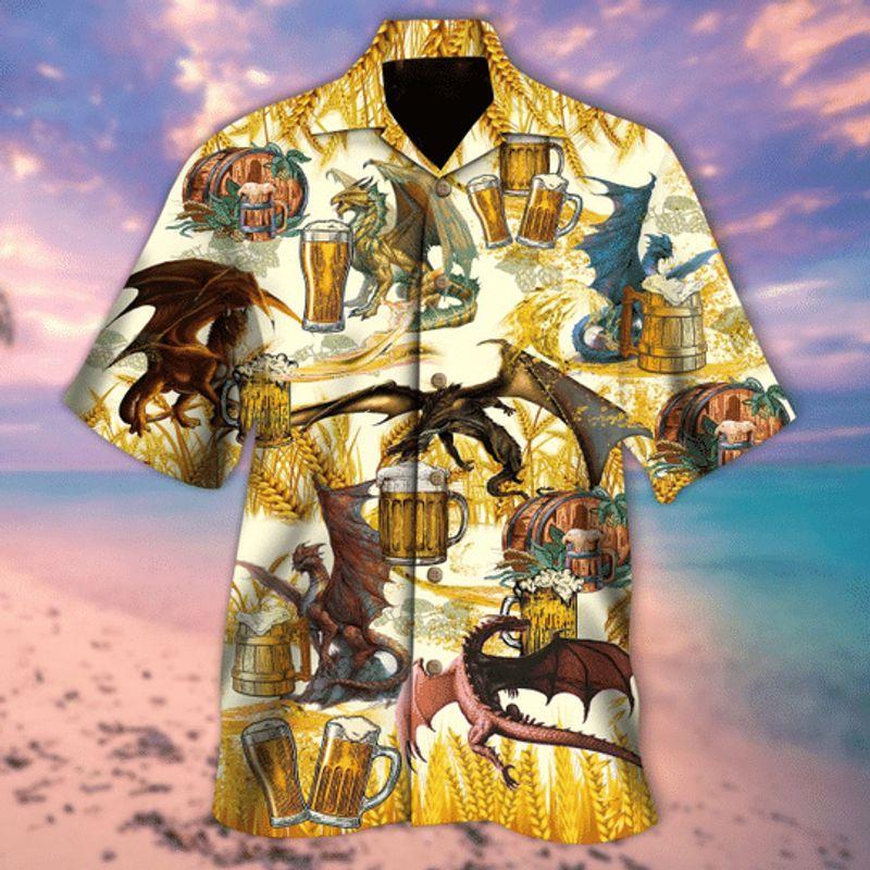 Dragon Drinking Beer Hawaiian Shirt – Beach Men Women Gift Dragon Drinking Beer Hawaiian Shirt – Beach Men Women Gift