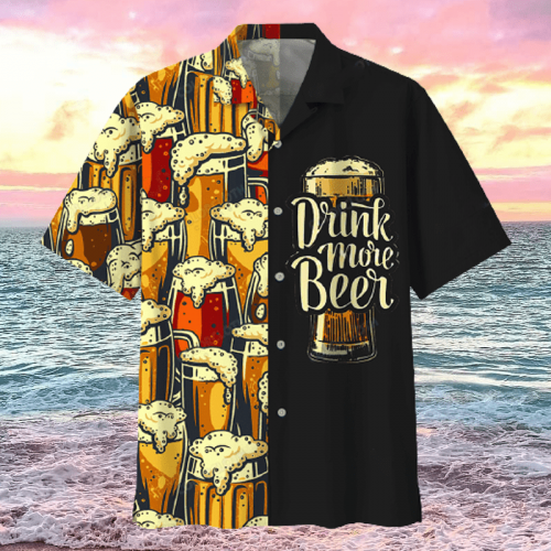 Beer Lover Hawaiian Shirt: Aloha Summer Gift for Men & Women - Drink More Beer Aloha Style