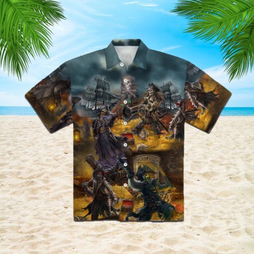 Pirate Skull Treasure Hawaiian Shirt Aloha Summer Gift For Men Women
