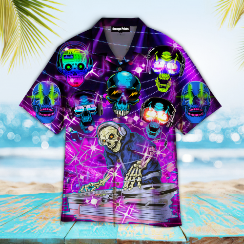 Skull DJ Music Party Hawaiian Shirt Aloha Summer Gift For Men Women Skull Aloha Shirt