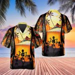 Skull Dancing Party Hawaiian Shirt Skull & Viking 3D  Clothing For Men Women