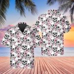 Pink Pattern Happy Summer Skull Hawaiian Shirt Skull & Viking 3D  Clothing