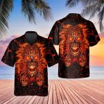 Lava Skull Hell Hawaiian Shirt Skull & Viking 3D  Clothing Skull Aloha Shirt
