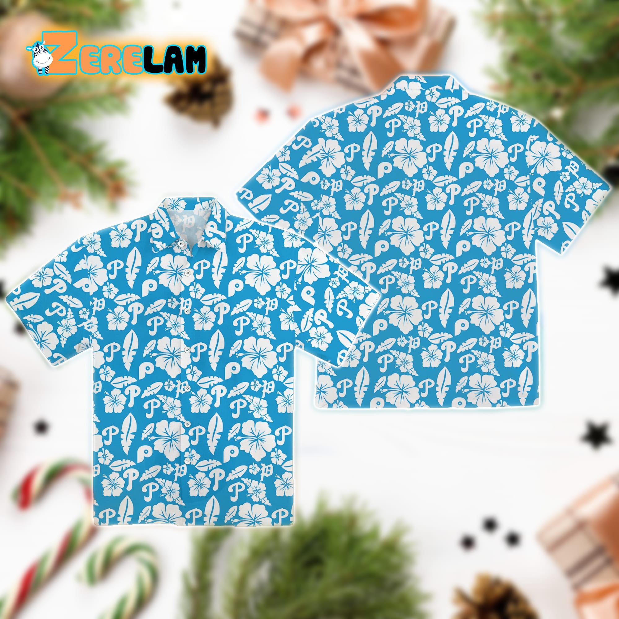 Philadelphia Phillies Tropical Flower Hawaiian Shirt Philadelphia Phillies Tropical Flower Hawaiian Shirt