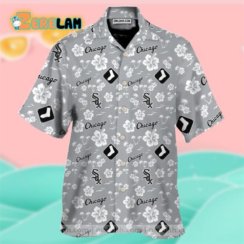 Chicago White Sox Hawaiian Shirt Baseball Hibiscus Flower Aloha