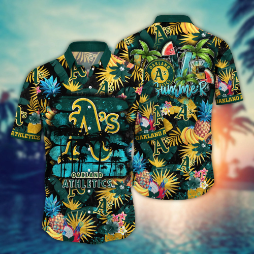 Oakland Athletics MLB Hawaiian Shirt Pool Days Aloha Shirt For Men Women, Baseball Fan Gift Idea, Oakland Athletics Lover Gift, Summer Aloha Shirt