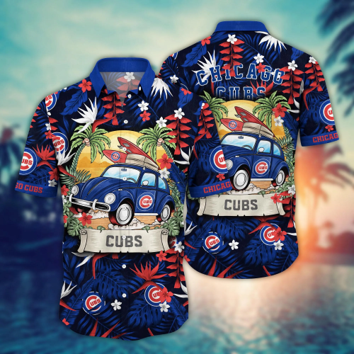 Chicago Cubs MLB Hawaiian Shirt, Fresh Mowed Lawnstime Aloha Shirt For Men Women, Summer Holiday Gift Idea, Baseball Lover Gift