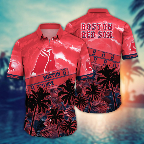 Boston Red Sox MLB Hawaiian Shirt, Sunlight Aloha Shirt For Men Women, Summer Holiday Gift Idea, Baseball Lover Gift