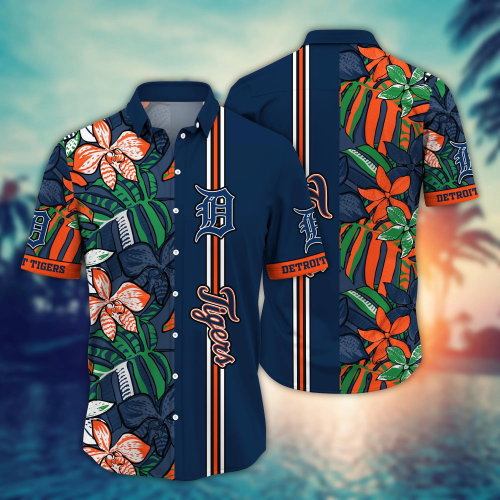 Detroit Tigers MLB Hawaiian Shirt For Men Women, Summer Holiday Gift Idea, Baseball Lover Gift, Detroit Tigers Aloha Shirt Gift