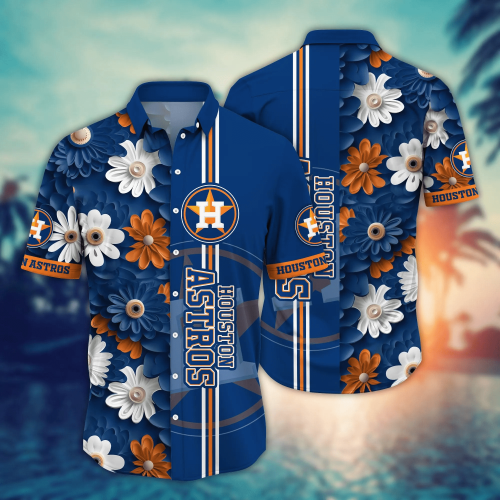Houston Astros MLB Hawaiian Shirt Coastal Ball Game Aloha Shirt For Men Women, Summer Holiday Gift Idea, Baseball Lover Gift, Houston Astros Fan Gift