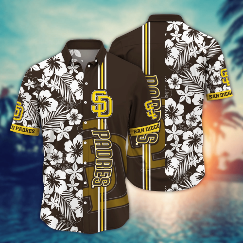 San Diego Padres MLB Hawaiian Shirt For Men Women, Summer Holiday Gift Idea, Baseball Lover Gift, San Diego Padres Fan Gift