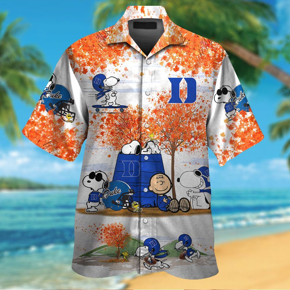 Duke Blue Devils & Snoopy 3D Button Hawaiian Shirt Gift for Men Dad Father #2 Duke Blue Devils & Snoopy 3D Button Hawaiian Shirt Gift for Men Dad Father #2