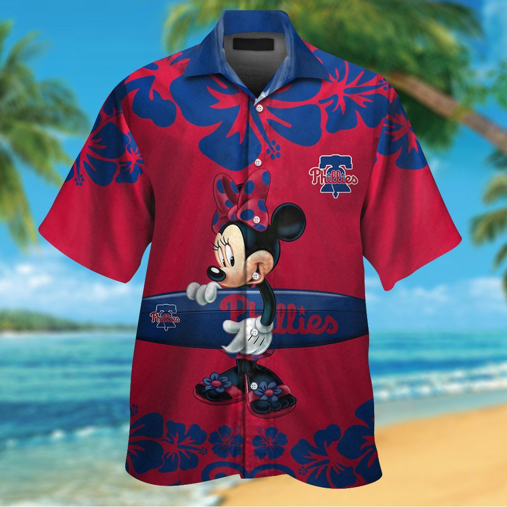 Philadelphia Phillies & Minnie Mouse Hawaiian Shirt Philadelphia Phillies & Minnie Mouse Hawaiian Shirt