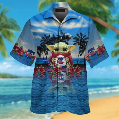 Philadelphia Phillies & Baby Yoda Hawaiian Shirt #2