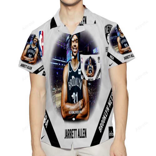 Brooklyn Nets Jarrett Allen1 3D All Over Print Summer Beach Hawaiian Shirt With Pocket