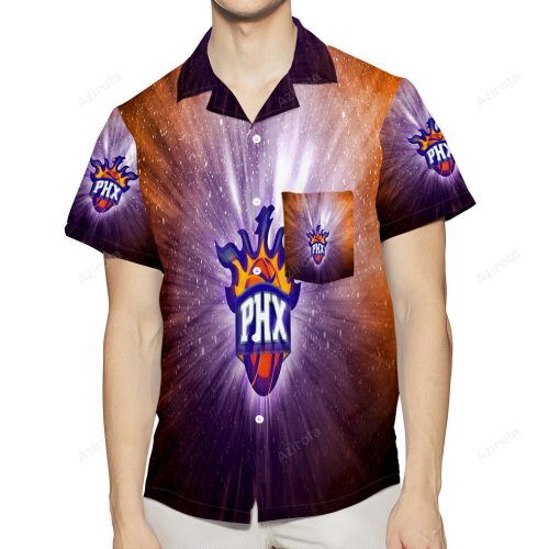 Phoenix Suns Emblem v9 3D All Over Print Summer Beach Hawaiian Shirt With Pocket