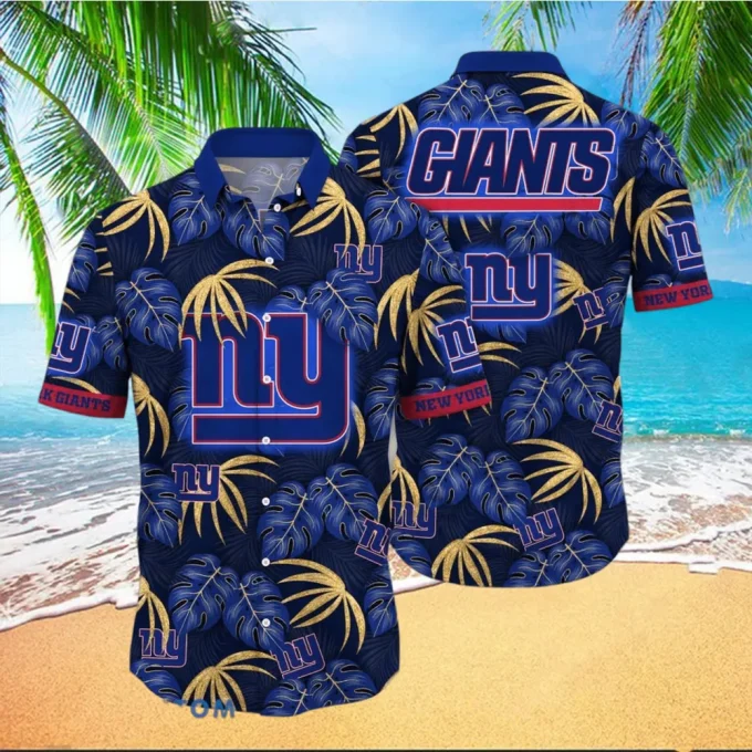 News Yorks Giants NFL Leaves Tropical Hawaiian Shirt Gift for Men and Women