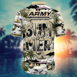 Army Black Knights Flower Hawaiian Shirt for Men – 3D Button Gift for Dad Father
