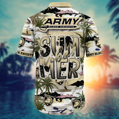 Army Black Knights Flower Hawaiian Shirt for Men – 3D Button Gift for Dad Father