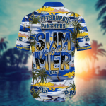 Pittsburgh Panthers Flower 3D Button Hawaiian Shirt – Perfect Gift for Men & Fathers