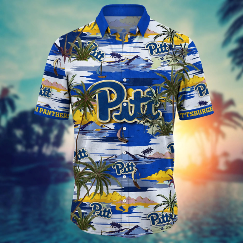 Pittsburgh Panthers Flower 3D Button Hawaiian Shirt – Perfect Gift for Men & Fathers