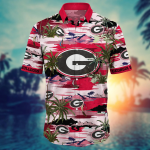 Bulldogs Flower 3D Button Hawaii Shirt Gift for Men Dad Father