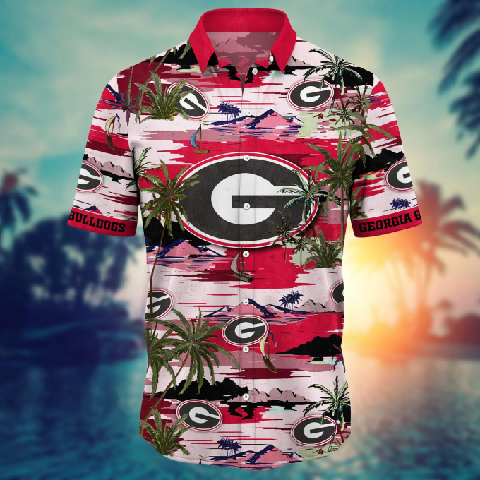Bulldogs Flower 3D Button Hawaii Shirt Gift for Men Dad Father