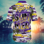 LSU TIGERS Flower 3D Button Hawaii Shirt Gift for Men Dad Father
