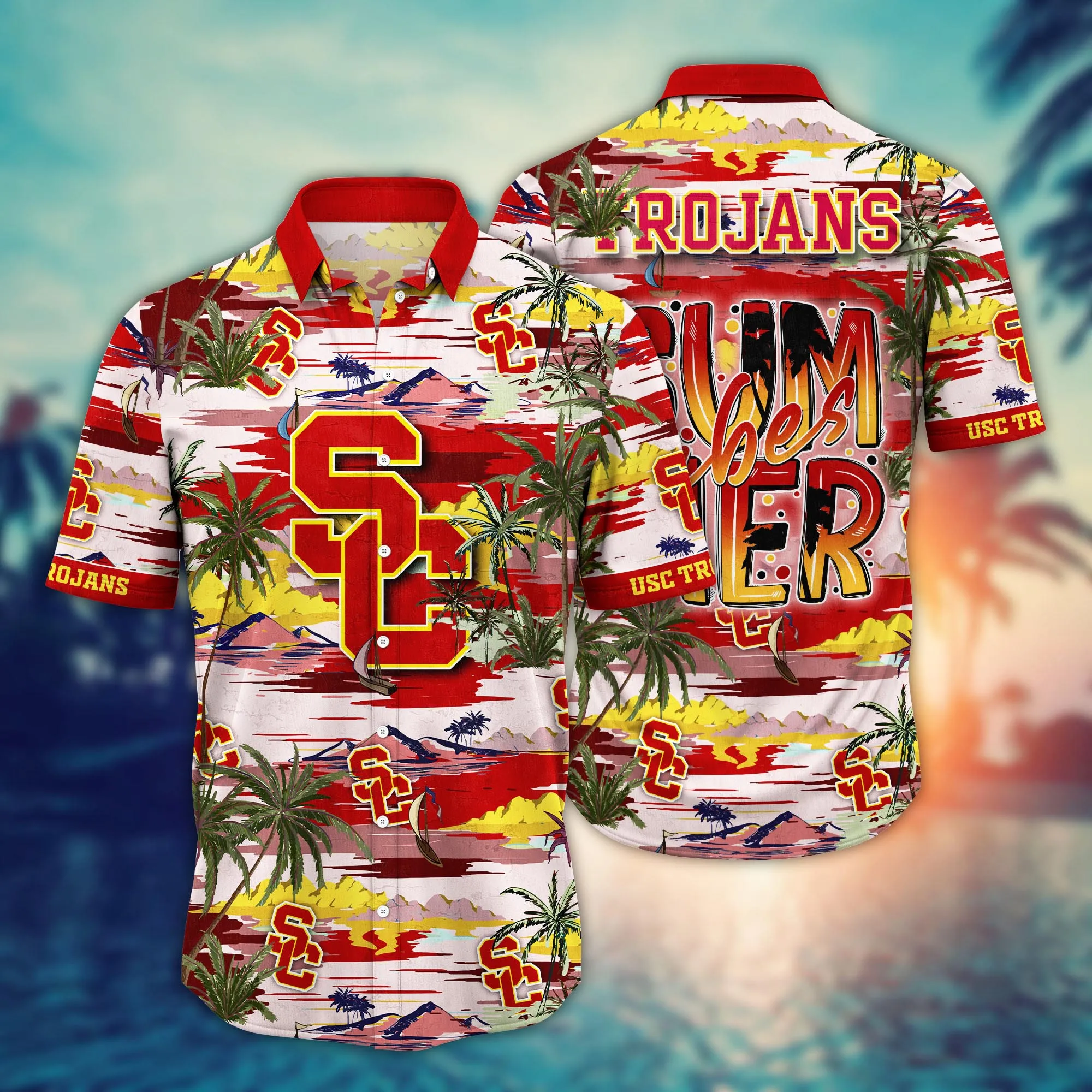USC Trojans Flower 3D Button Hawaii Shirt Gift for Men Dad Father USC Trojans Flower 3D Button Hawaii Shirt Gift for Men Dad Father