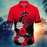Cincinnati Bearcats Flower 3D Button Hawaii Shirt Gift for Men Dad Father And T Shirt For Fans, Summer Football Shirts Cincinnati Bearcats Flower 3D Button Hawaii Shirt Gift for Men Dad Father And T Shirt For Fans, Summer Football Shirts