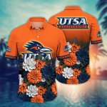 UTSA Roadrunners Flower 3D Button Hawaii Shirt Gift for Men Dad Father And T Shirt For Fans, Summer Football Shirts