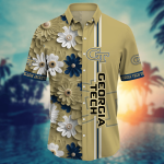 Georgia Tech Yellow Jackets Flower 3D Button Hawaii Shirt Gift for Men Dad Father And T Shirt For Fans, Summer Football Shirts NA49574 Georgia Tech Yellow Jackets Flower 3D Button Hawaii Shirt Gift for Men Dad Father And T Shirt For Fans, Summer Football Shirts NA49574