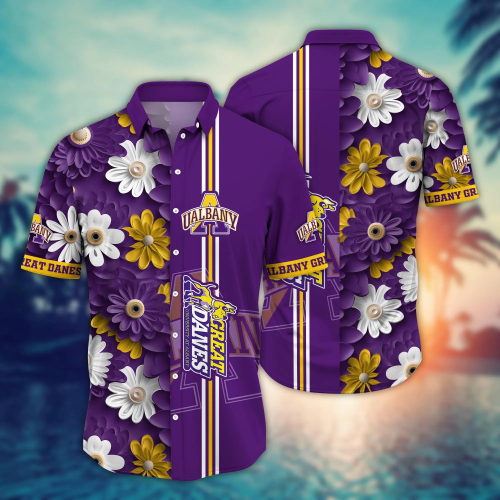 Albany Great Danes Flower 3D Button Hawaii Shirt Gift for Men Dad Father And T Shirt For Fans, Summer Football Shirts NA49574