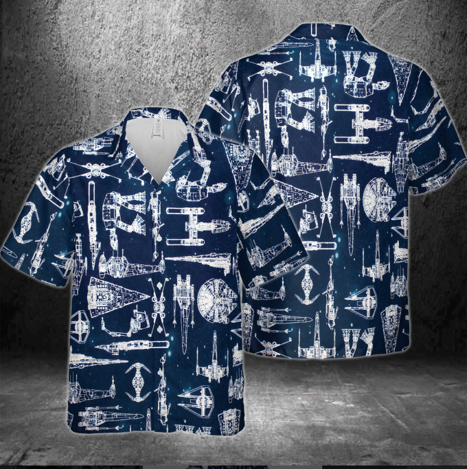 Star Wars Spaceship Hawaiian 3D Shirt 3HS-Q1I8