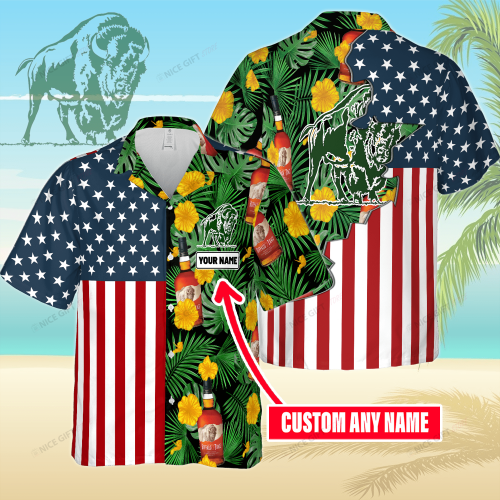 Personalized Buffalo Trace Hawaiian Shirt Unique 3D Button Gift for Men Dad Father
