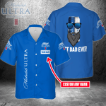 Custom Michelob ULTRA Hawaiian Shirt Best Dad Ever 3D Button Gift for Men – Father s Day Special