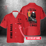 Come To The Dark Side We Have Fireball Cinnamon Whisky Custom Name 3D Button 3D Button Hawaiian Shirt Gift for Men Dad Father Gift for Men Dad Father 3HS-C2Y9