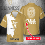 Guinness Custom Name It’s In My DNA 3D Button 3D Button Hawaiian Shirt Gift for Men Dad Father Gift for Men Dad Father 3HS-Y1W4
