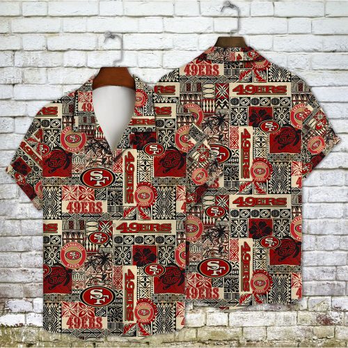 San Francisco 49ers 2023 AOP 3D Button 3D Button Hawaiian Shirt Gift for Men Dad Father Gift for Men Dad Father V20