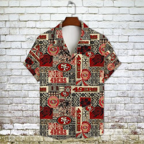 San Francisco 49ers 2023 AOP 3D Button 3D Button Hawaiian Shirt Gift for Men Dad Father Gift for Men Dad Father V20