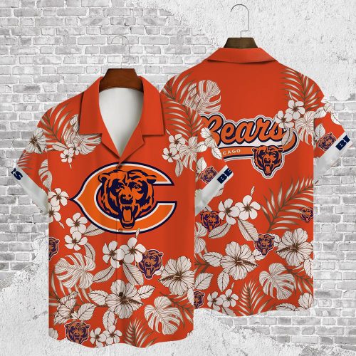 Chicago Bears 2023 AOP 3D Button 3D Button Hawaiian Shirt Gift for Men Dad Father Gift for Men Dad Father V24