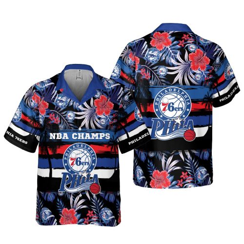Philadelphia 76ers 3D Button 3D Button Hawaiian Shirt Gift for Men Dad Father Gift for Men Dad Father V55
