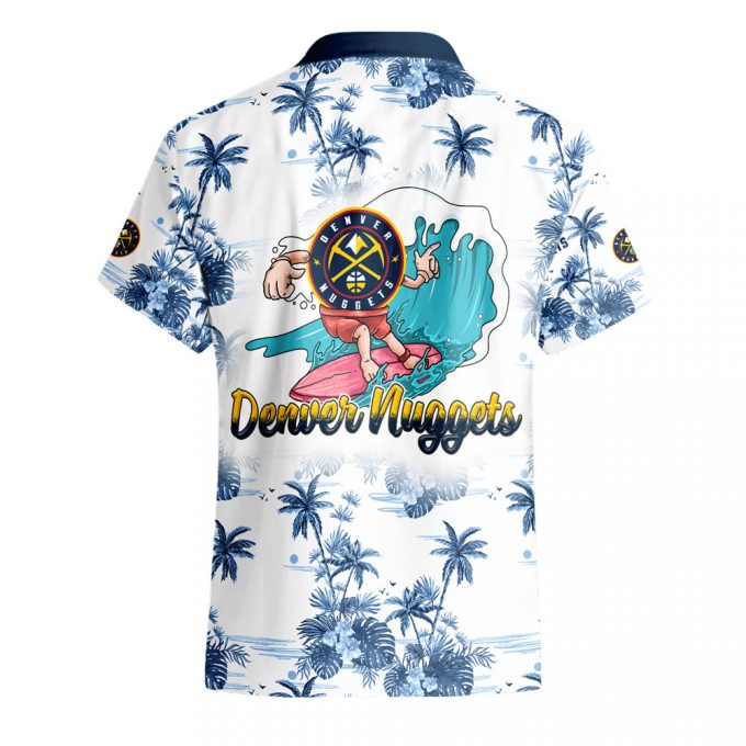 Denver Nuggets 3D Button 3D Button Hawaiian Shirt Gift for Men Dad Father Gift for Men Dad Father V58